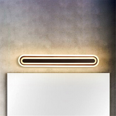 

Baycheer HL488558 60CM Warm Light Circular Acrylic Modern LED Mirror Front Wall Light Brown