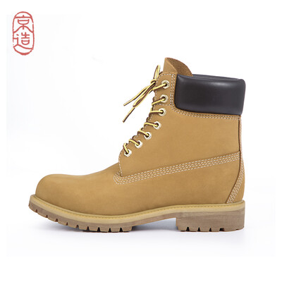 

JZAO Martin boots female rhubarb boots tooling leather wheat yellow 35