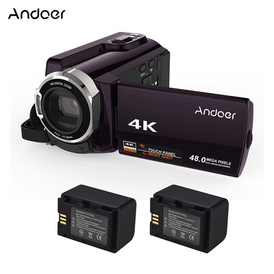 

Andoer HDV-534K 4K 48MP WiFi Digital Video Camera with 2pcs NP-FV5 Plus 37V 2500mAh Camera Battery 1080P Full HD 3inch Capacitiv