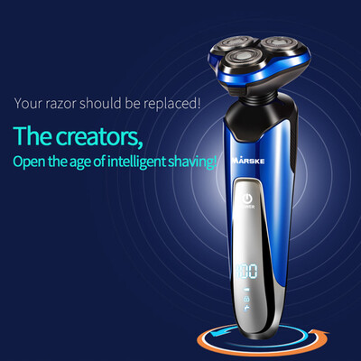 

MARSKE Men 4 In 1 Waterproof Shaver Electric Nose Beard Hair Trimmer Facial Cleansing Brush Intelligent Washing