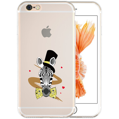

BIAZE Apple 6 6S phone case iPhone6 ​​ 6S protective cover cartoon anti-fall all-inclusive transparent soft shell love series JK125-magician