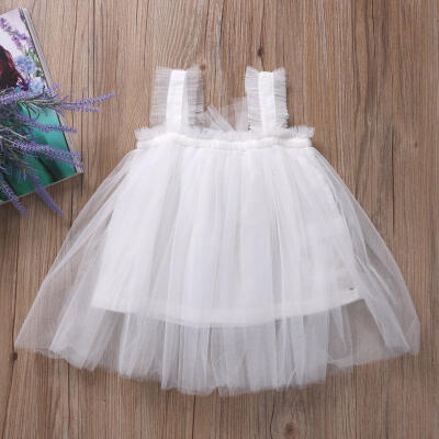 

Baby Girl Kid Toddler Princess Outfit Party Lace Tulle Tutu Dress Sundress Skirt