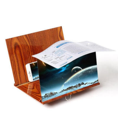 

12" Stereoscopic Amplifying Wood Bracket Foldable mobile phone Screen Enlarger