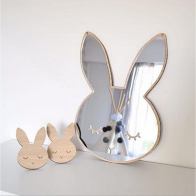 

Wall Decor Mirror For Baby Room Kids Bedroom Decoration Bunny Wall Mirror