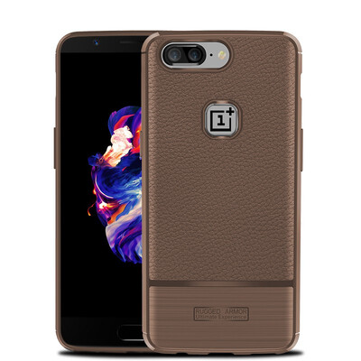 

Fivice Oneplus5 case luxury silicone anti-fall lychee phone case