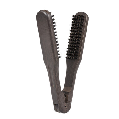 

Straightening Comb Double Sided Brush Clamp Hair Hairdressing Natural Bristle Hair Comb Hairstylig Tool