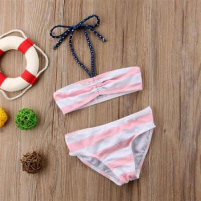 

2pcs Infant Kid Baby Girl Swimsuit Outfit Bikini Swimwear Bathing Suit Beachwear