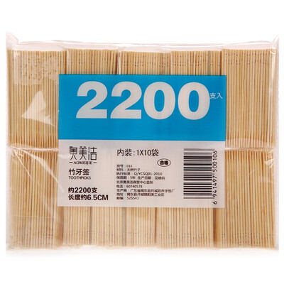 

Jingdong Supermarket Ogilvy & Mather toothpick natural bamboo 2200 bag 1 bag containing 10 packs bag