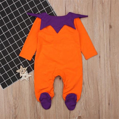 

Toddler Baby Boy Girl Halloween Costume Kid Top Romper Pumpkin Outfit Clothes