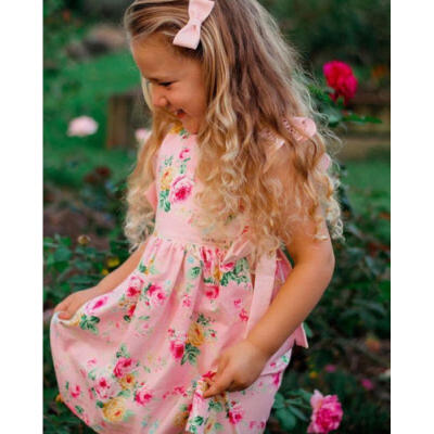 

Kids Baby Girls Dress Lace Floral Party Dress Sleeveless Solid Dress Clothes CA