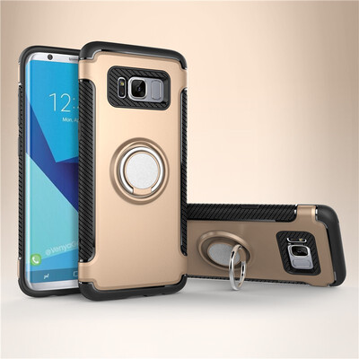 

Fivice Samsung Galaxy S8 case PC metal ring shell magnetic car bracket TPU phone case