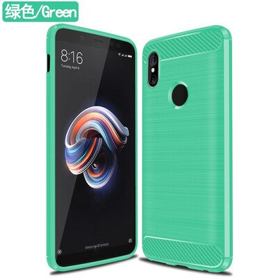 

Fivice XIAOMI Redmi note 5 Pro case Brushed carbon fiber silicone anti-fall soft shell phone case