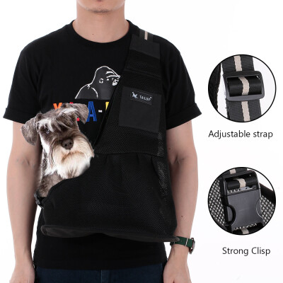 

Dog Sling Carrier Mesh Fabric Pet Carrier Adjustable Strap Shoulder Bag Hand Free Sling Pocket for Medium Dog Cat Puppy