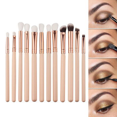 

12Pcs Professional Wooden Blending Pencil Foundation Powder Eyeshadow Eyeliner Eyes Makeup Brushes Set