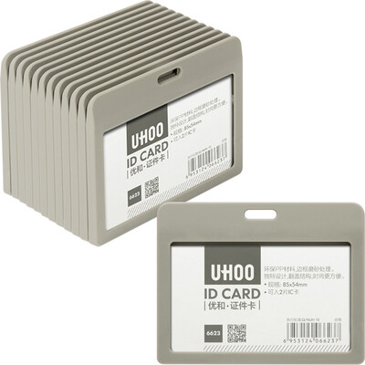 

Excellent UHOO 6623 waterproof document card sets of horizontal dark gray 12 card sets box work card badge