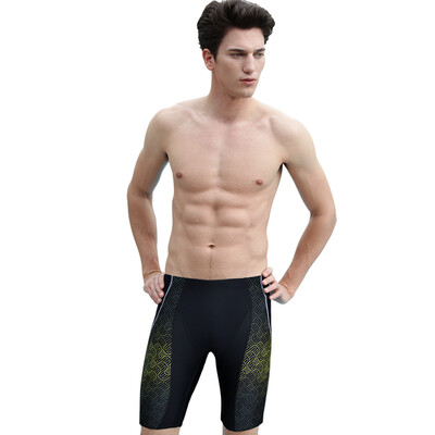 

Yizi new hot spring swimming pool professional sports competition speed dry Lycra anti-chlorine men&39s angle five points swimming trousers black M Ezi8072