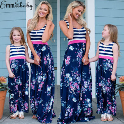 

Emmababy Family Clothing Matching Mom And Daughter Kid Clothes Dresses Outfits