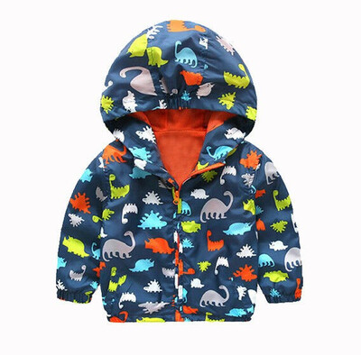 

Kid Boys Children Hooded Waterproof Windbreak Outerwear Rain Coat Jacket Clothes