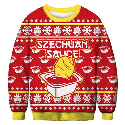 

2018 New Mens&Womens Christmas Collection 3D Printed Sweater Mens Hoodie Long Sleeve Womens Pullover BFT032