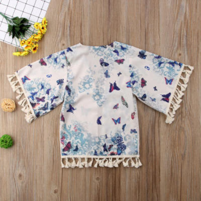

UK STOCK Kid Baby Toddler Girls Blouse Open Cardigan Cover Sunsuit Chiffon Coat