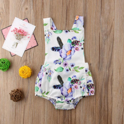 

Newborn Infant Baby Girls Floral Romper Bodysuit Jumpsuit Clothes Outfits