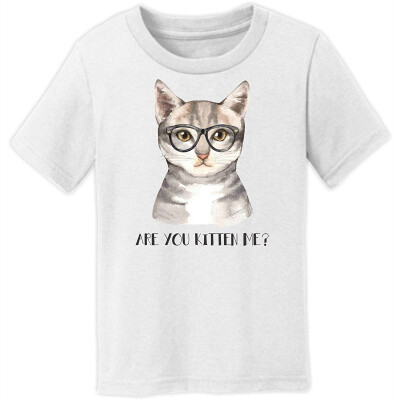 

Are You Kitten Me Toddler Short Sleeve Cotton T-Shirt