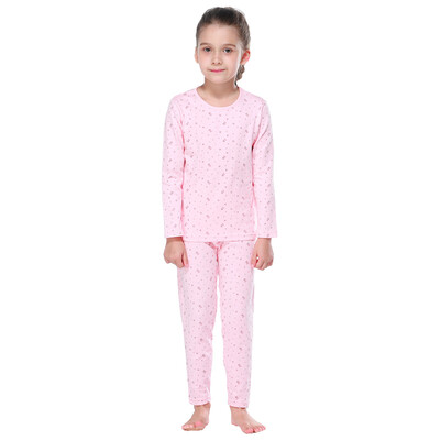 

Red Beans (Hodo) Children's Underwear Set Women's Big Child Cotton 97% Cotton Home Pajamas Set HD6012 Pink 150