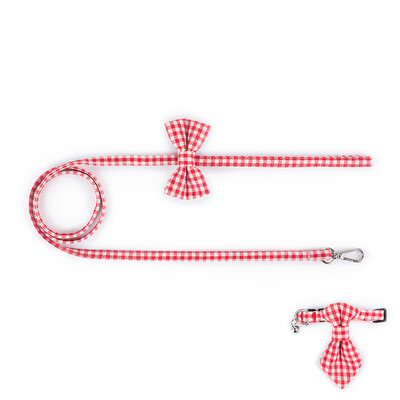 

Cloth Art Cat Dog Pet Collar with Matching Leash Lovely Hauling Cable Collar Leads Collars Traction Belt Suit