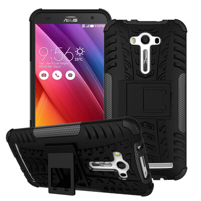 

Fivice Zenfone 2 Laser ZE500KL 55 inch Case TPU anti-fall tire pattern back clip bracket phone case