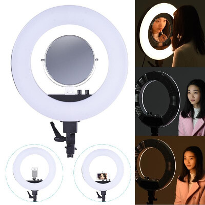 

Andoer 18 Inch LED Video Ring Light Fill-in Lamp Studio Photography Lighting 50W Adjustable Brightness 3200K-5500K Color Temperatu
