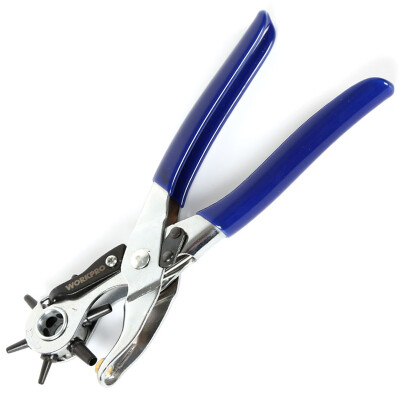 

Wan Pui (WORKPRO) W031111N red and blue handle belt punching belt belt punching pliers eye drilling tool 3 round hole 2 flat hole 1 oval hole