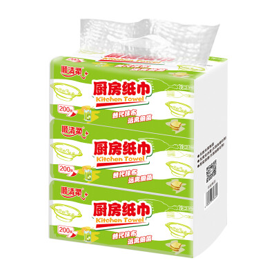 

Shunqing soft kitchen with paper towel extraction thickening 200 3 packets large size