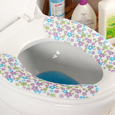

Sheng silk is still paste the toilet seat toilet pad sets of romantic flowers are 4 sets of V models
