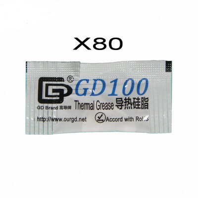 

GD Brand 80 Pieces GD100 Thermal Paste Grease Silicone Heat Sink Compound White Net Weight 05 Gram For CPU Cooler Mini Bag MB05