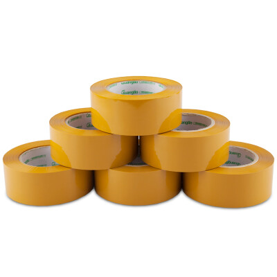 

GuangBo 6 package 48mm * 150y meters yellow sealing tape tape office supplies FX-74