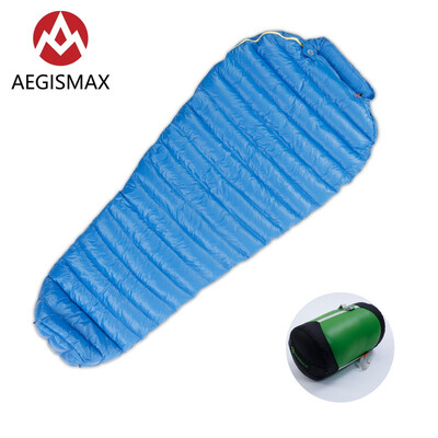 

AEGISMAX Outdoor Camping M2-M2 Long Goose Down Mummy Sleeping Bag Three-Season Down Lengthened Adult Nylon Sleeping Bag