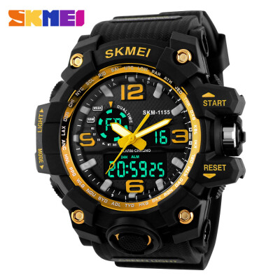 

SKMEI Luxury Brand LED Military Waterproof Wristwatch Fashion Sport Super Cool Mens Quartz Analog Digital Watch Man Sports Watche