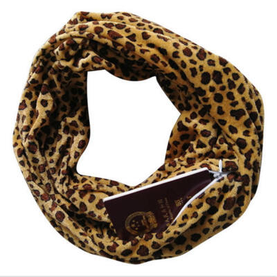 

Women Winter Convertible Infinity Scarf With Pocket Zipper Circle Shawl Scarves