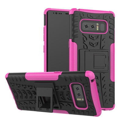 

Fivice Samsung Note 8 Case TPU anti-fall tire pattern back clip bracket phone case