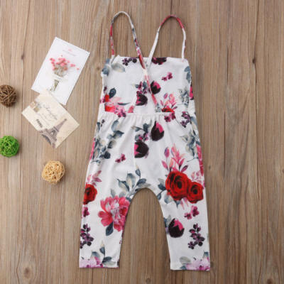 

Infant Newborn Baby Girl Long Floral Jumpsuit Romper Bodysuit Cotton Outfit