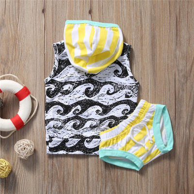 

2PCS Newborn Baby Boy Hooded Tops Shorts Short Pants Outfits Set Clothes USA