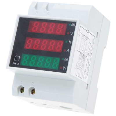 

AC80-300V 100A Multi-functional Digital Din Rail Current Voltage Power Factor Meter Ammeter Voltmeter