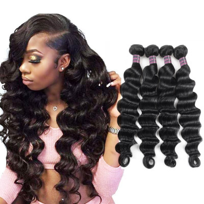 

Brazilian Virgin Human Hair Weave Loose Deep Hair 4pcs Bundles Virgin Cheap Extensions