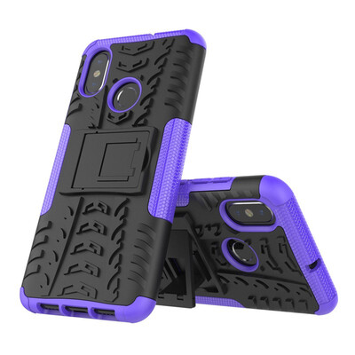 

Fivice Xiaomi MI 8 Case TPU anti-fall tire pattern back clip bracket phone case