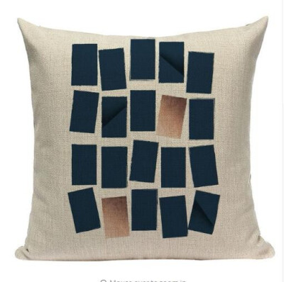 

Geometric Black Blue Cushion Cove Textile Hill Gold Dero Throw Pillows Covers 45Cmx45Cm Square Sofa Bed 3D Throw Pillow Cover