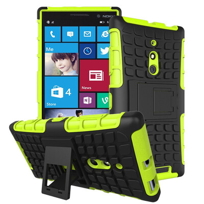 

Fivice Nokia Lumia 830 Case TPU anti-fall tire pattern back clip bracket phone case