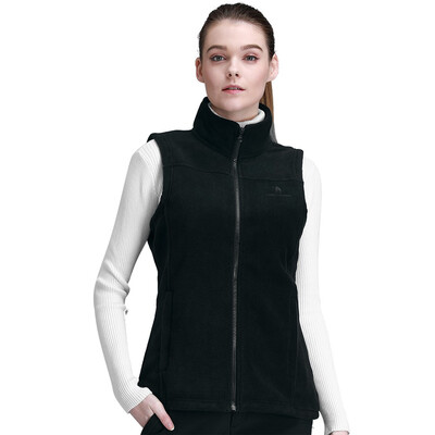 

CAMEL CROWN Fleece Vest Women Full-Zip Sleeveless Jacket Plus Size with Pocket Lightweight Casual Gilet