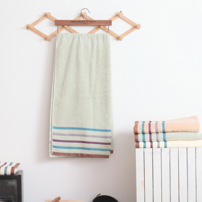 

Fu Li Jie Yu pure cotton bath towel absorbent skin-friendly plain multi-arm bath towel bra towel bath towel 68 * 138cm brown