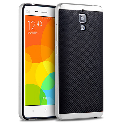 

MOONCASE Xiaomi 4 случая Роскошные углеродного волокна [ударопрочный] Гибкая съемная PC рамка бампера + Бронированная ТПУ обложка чехол для Xiaomi Rice 4 Mi4