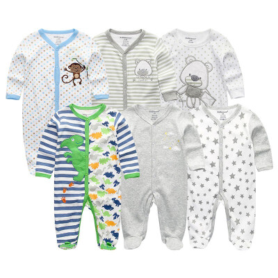 

6PCS Baby Girls Clothes Newborn Roupa de bebe 0-12M Rompers Baby Boys Clothes Babywear Bodysuits Outwear Clothing Sets